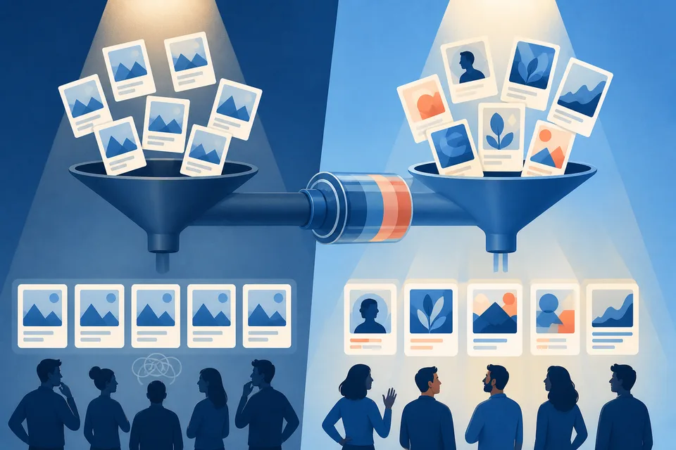 How Funnel-Aware Drafts Keep a Social Selling Program From Producing Five of the Same Post