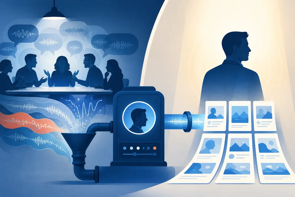 How Multi-Speaker Meetings Get Turned Into a Single Executive's Voice