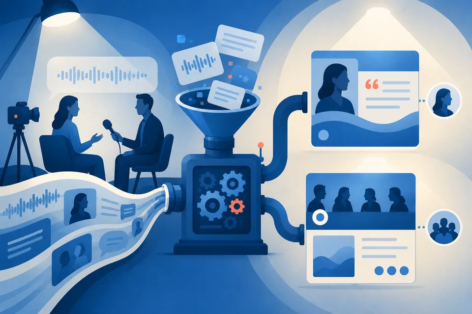 How to Route One Interview Into Both a Personal and Company Page Post