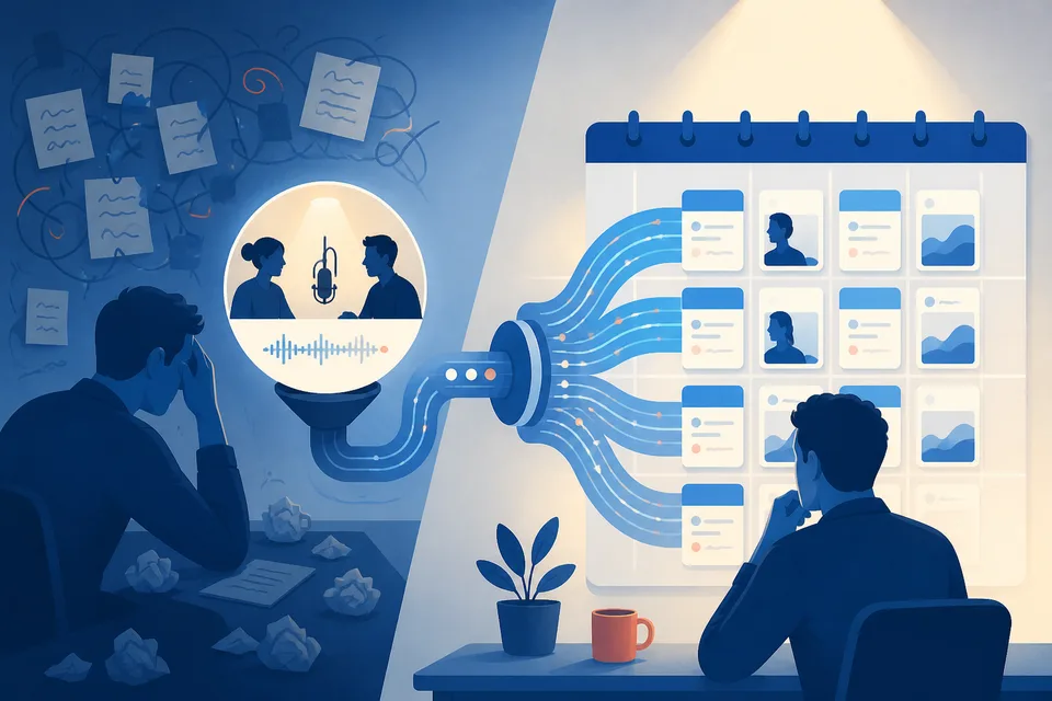How to Build a LinkedIn Content Calendar From One Recording