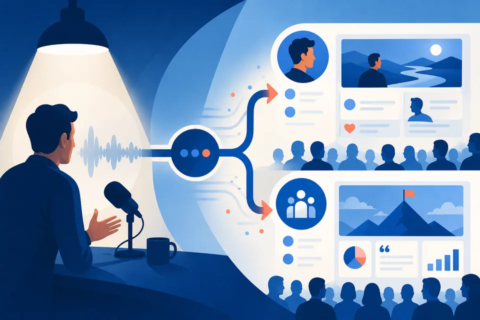 One Recording, Two Channels: Repurposing for Personal and Company LinkedIn Posts