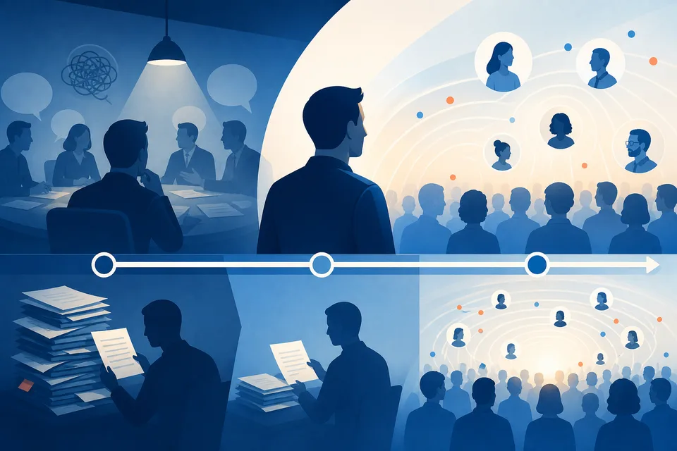 What Changes in 90 Days When an Executive Starts Posting From Their Own Meetings