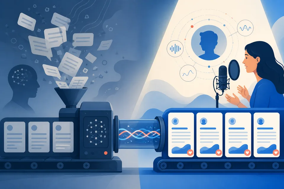 Why Recording-First Posts Don't Sound Like AI