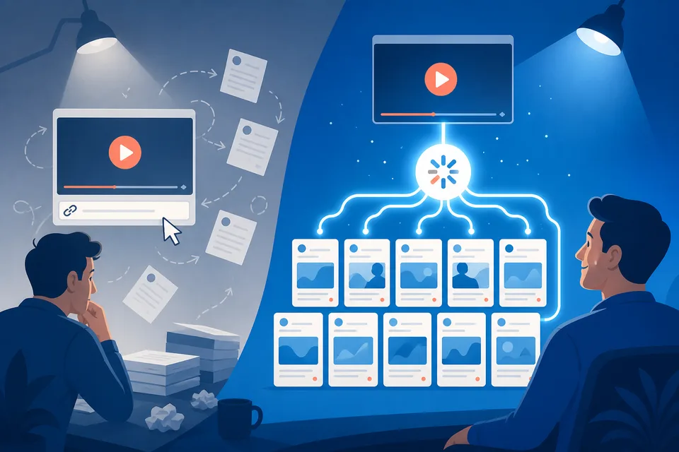 How to Turn Every YouTube Upload into LinkedIn Posts Automatically